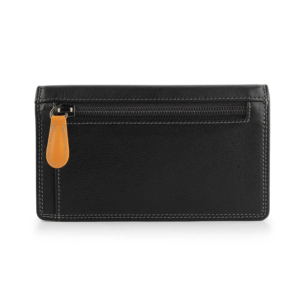 Soft Leather Clutch Purse Lily London Black- 2