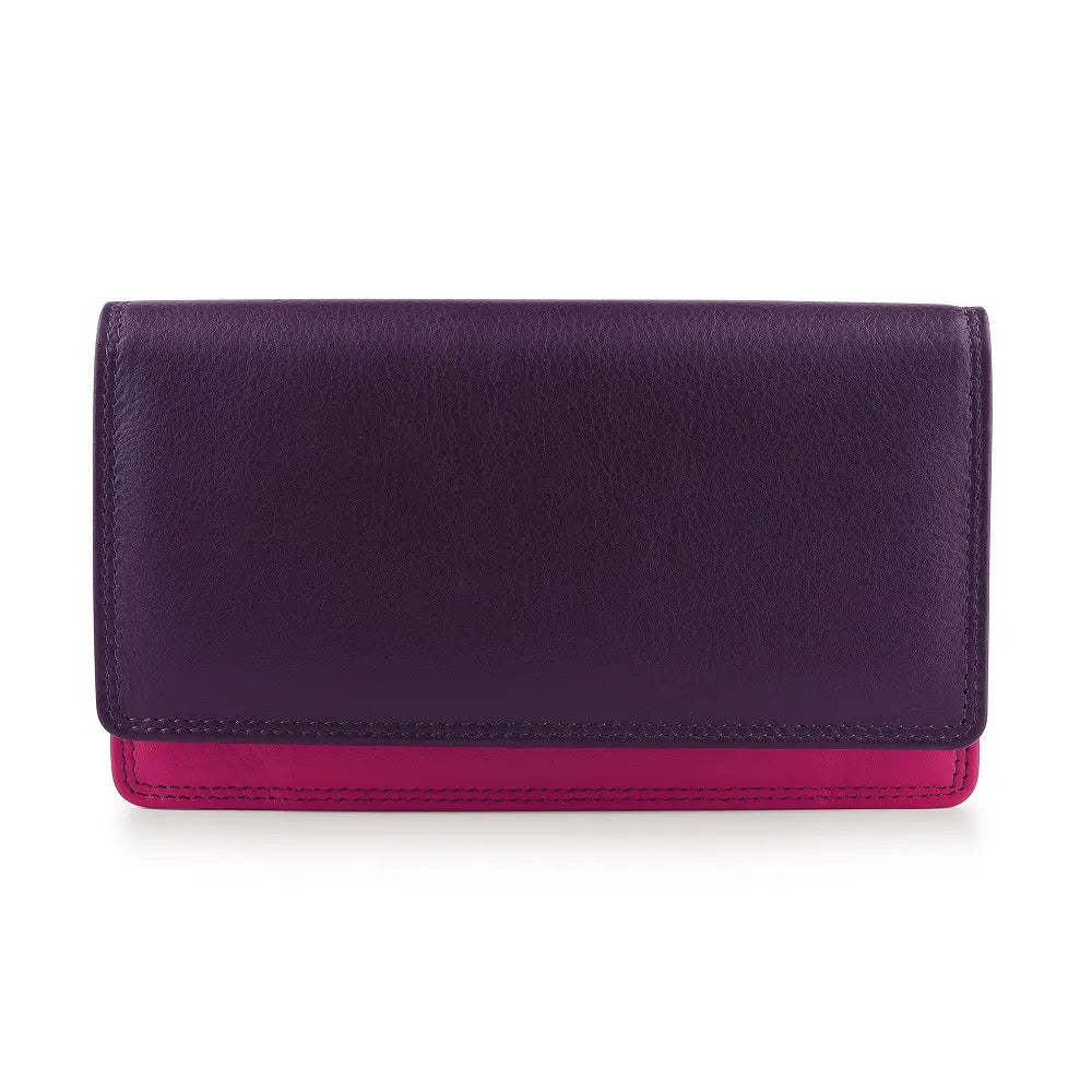 Soft Leather Clutch Purse Lily London Purple-1