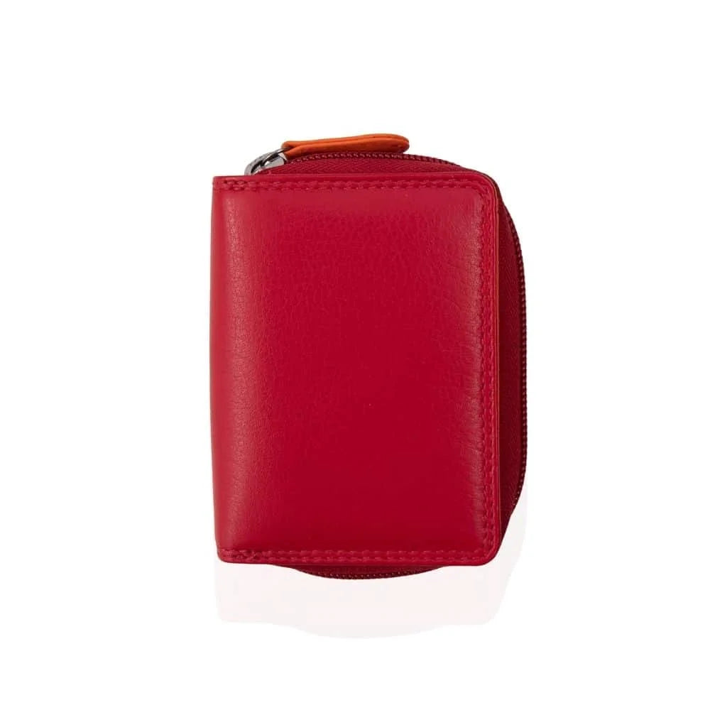 Red, London Small Leather Purse, front