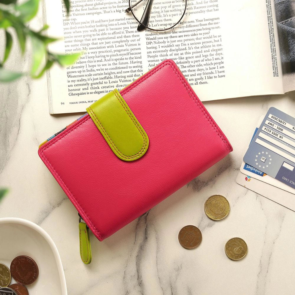 London Double Bifold Multi Colour Purse 6081 (6)