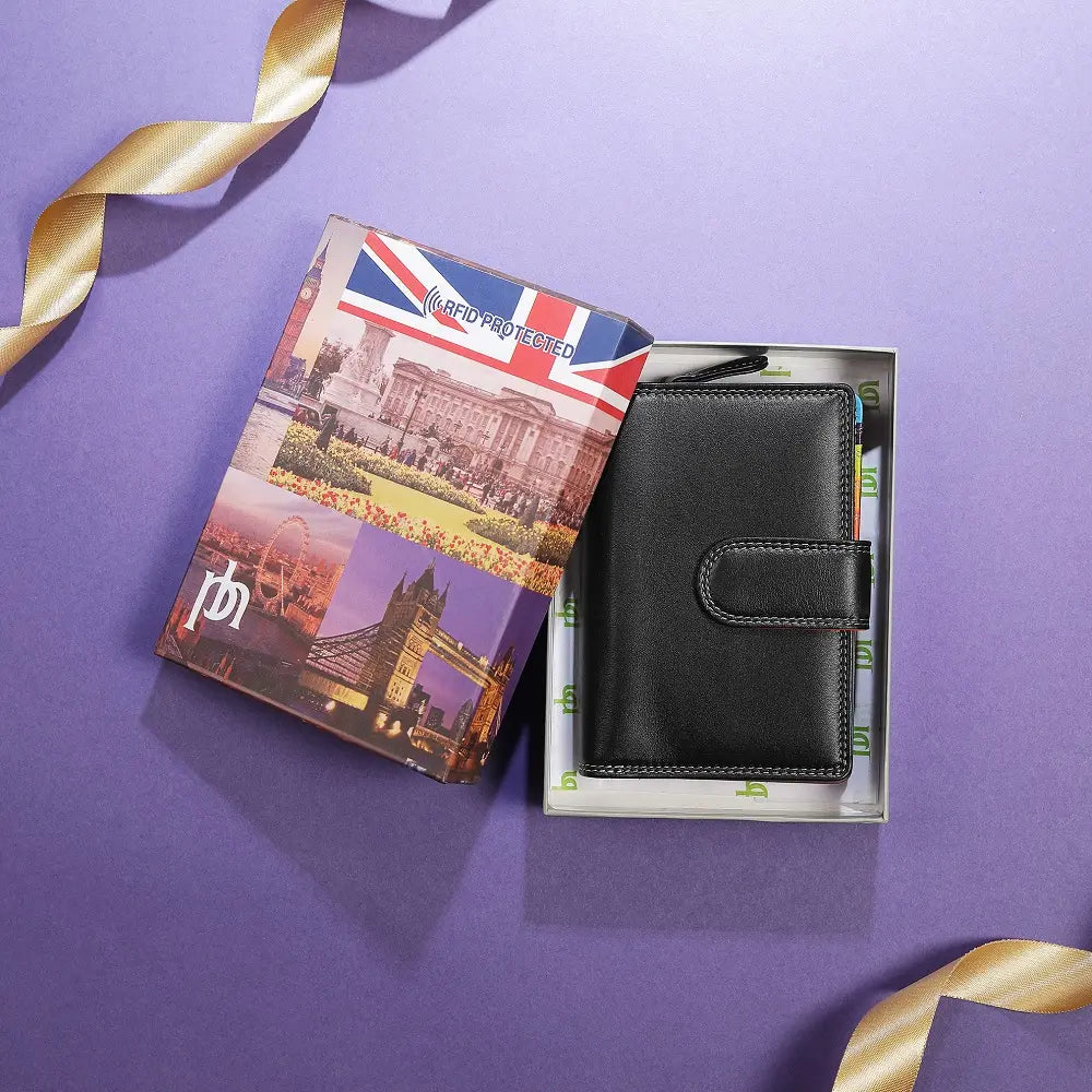 Medium Leather Purse Jasmine London Black-9