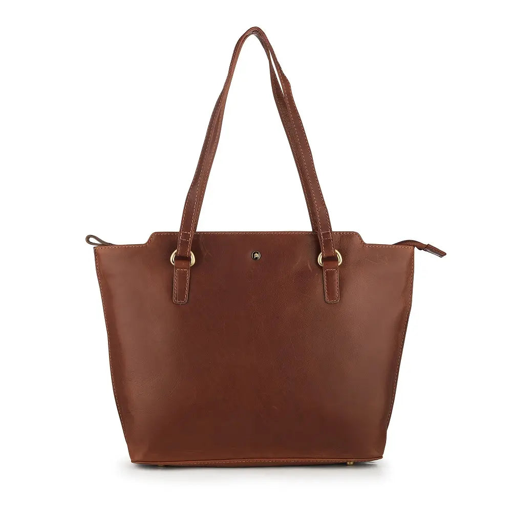 Leather Tote Bag Juliette Tuscan chestnut-1