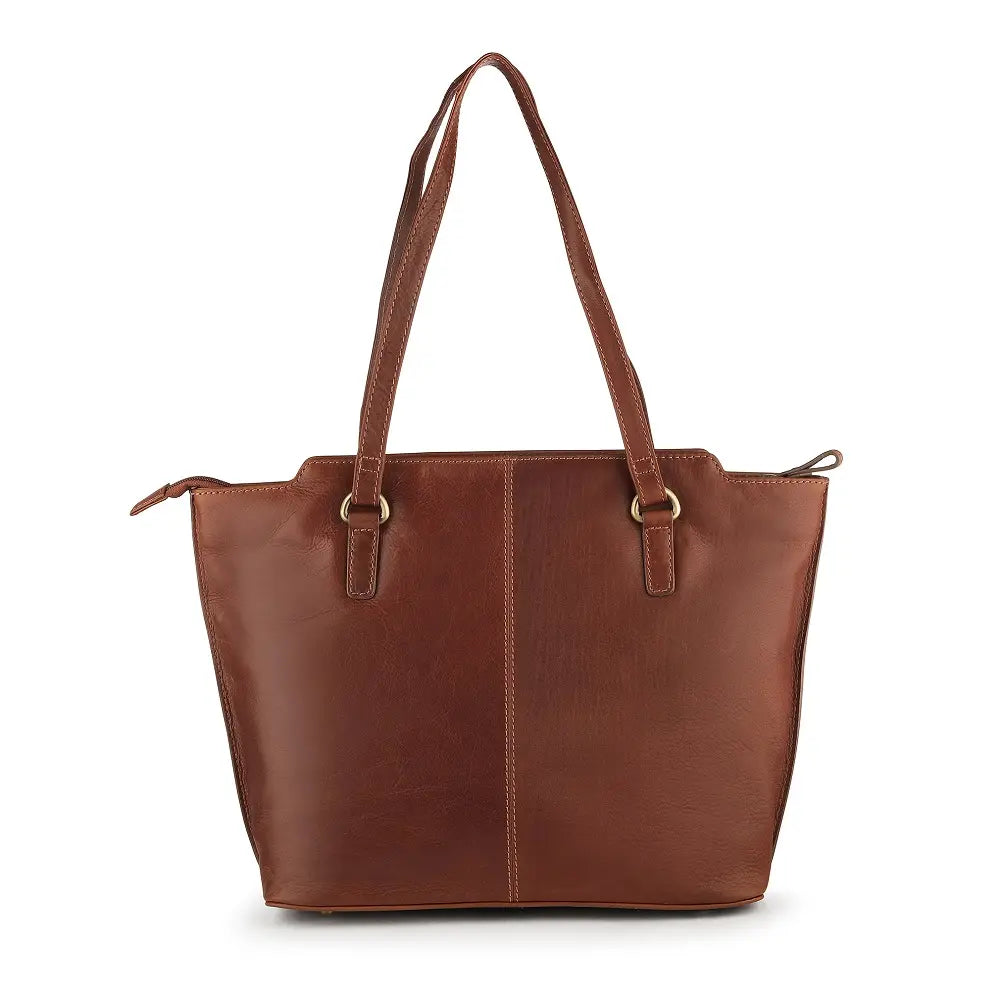 Leather Tote Bag Juliette Tuscan chestnut-2