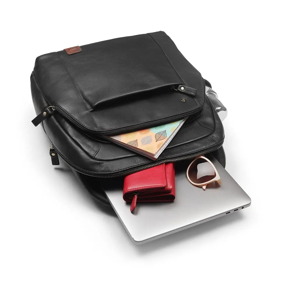 Leather Backpack Morgan Tuscan Black-5