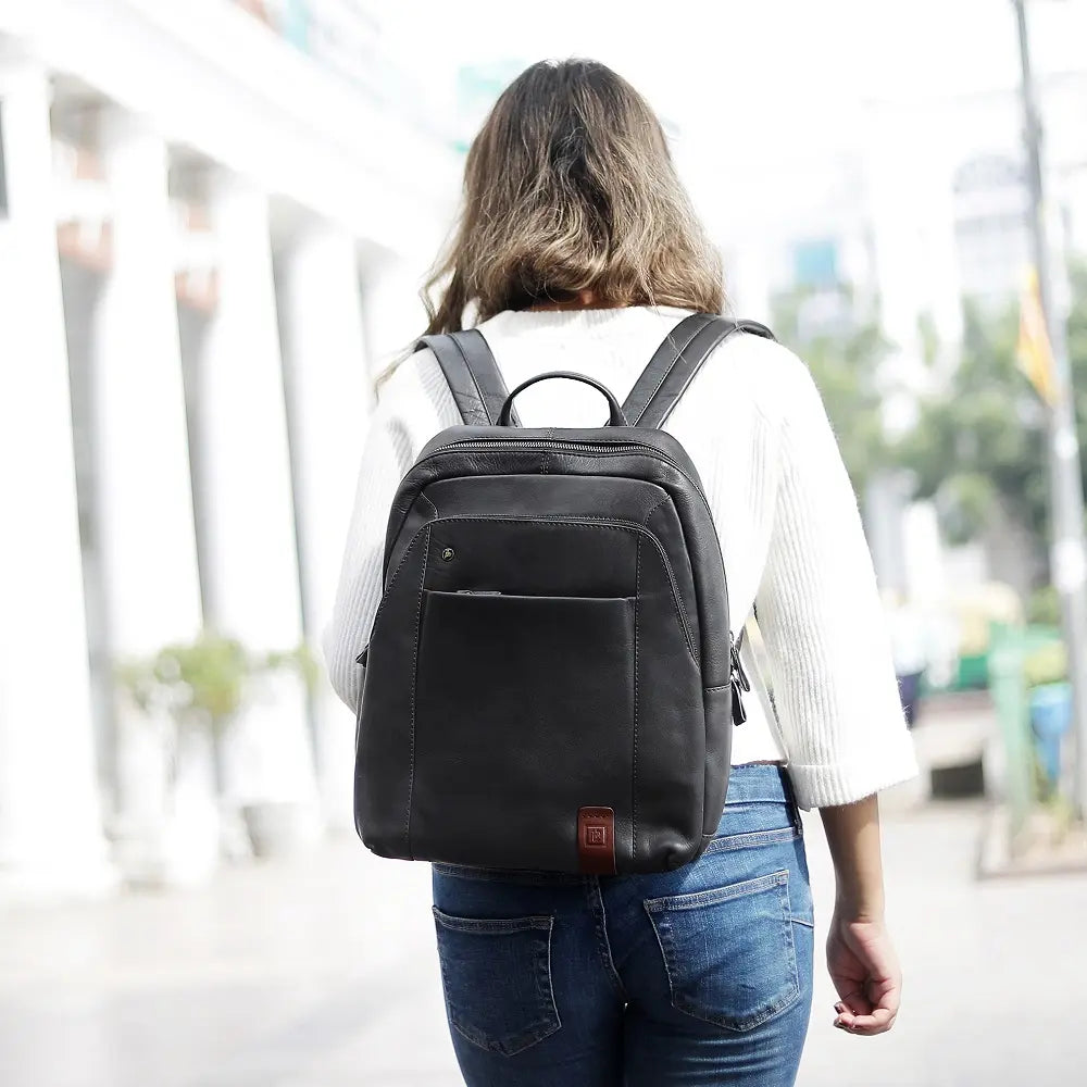 Leather Backpack Morgan Tuscan Black-7