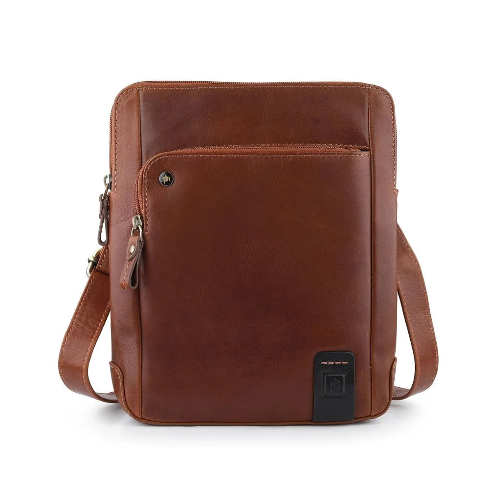 Tuscan Men’s Crossbody Bag – 7353 Cognac 01