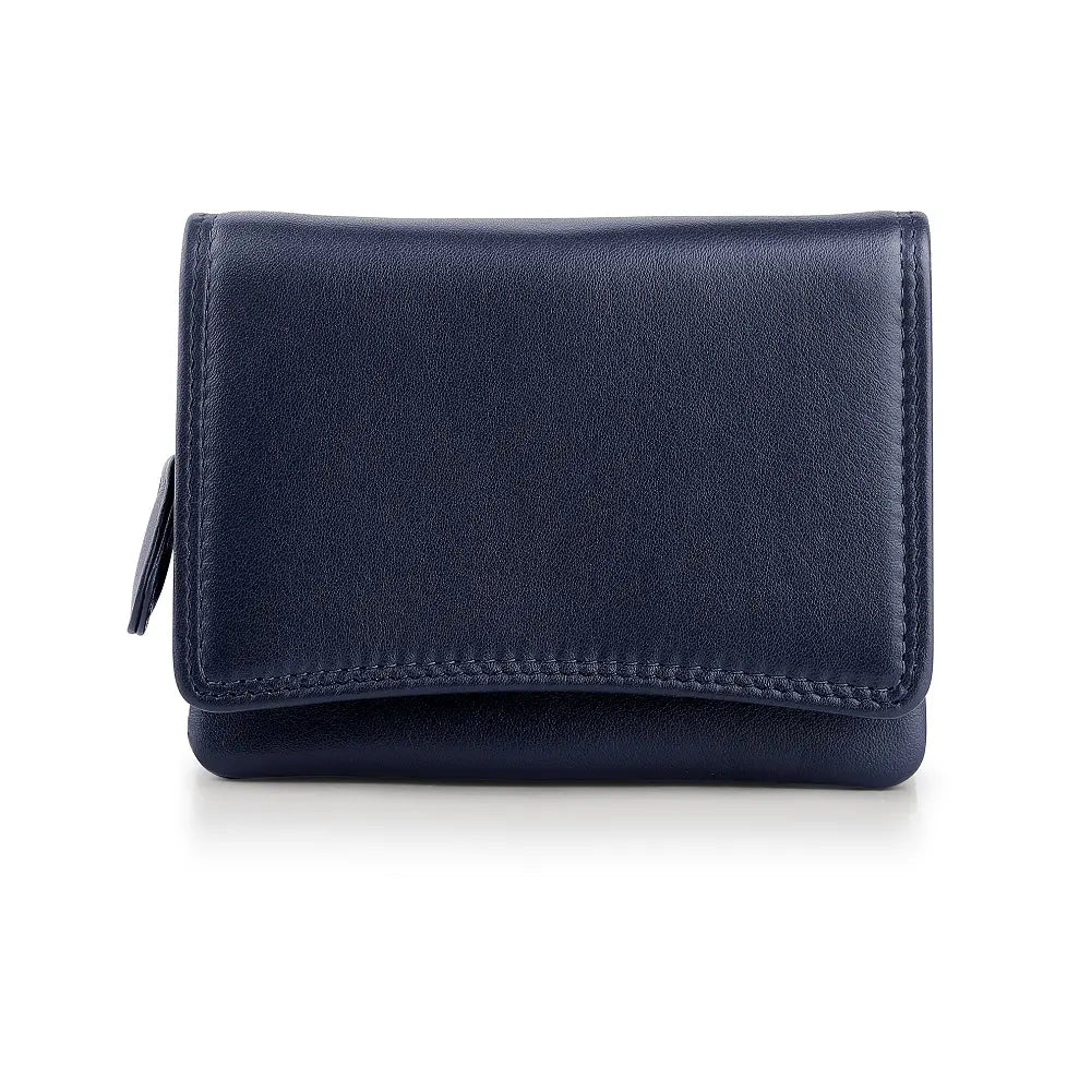 Soft Leather Purse Giorgia Verona Navy-1