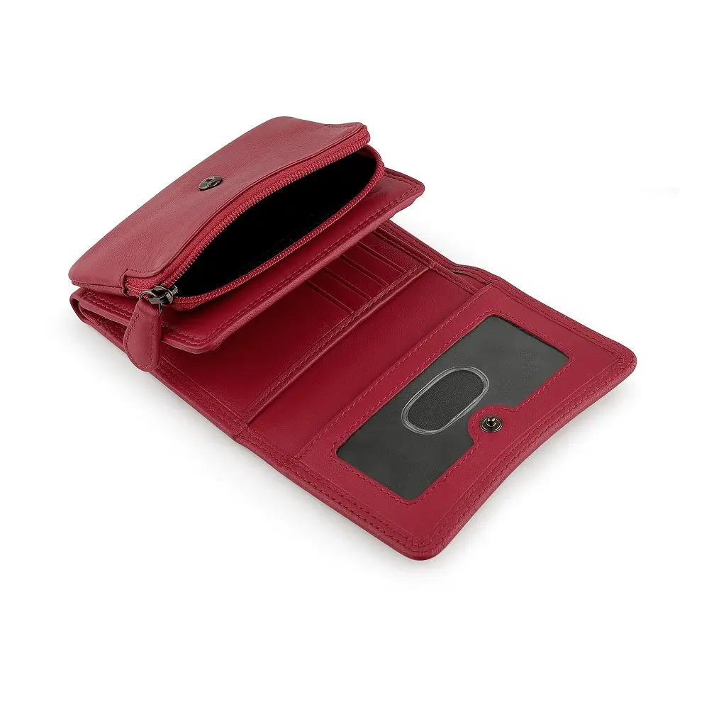 Soft Leather Purse Giorgia Verona Red-2