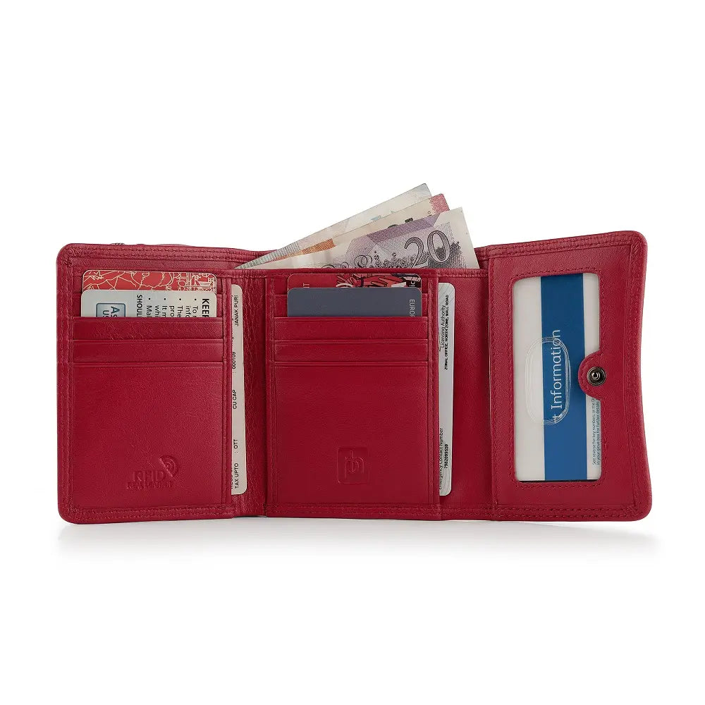 Soft Leather Purse Giorgia Verona Red-3