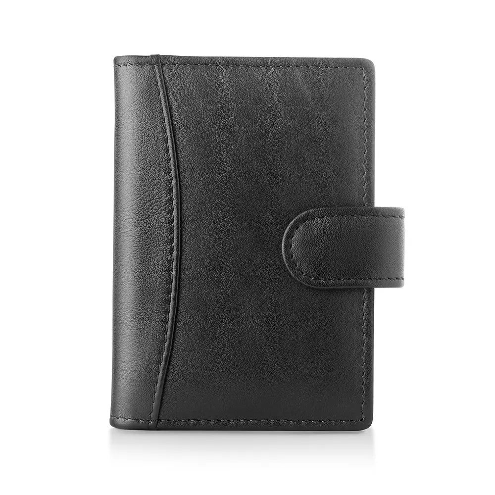 RFID Leather Credit Card Holder - Compact Design - 602