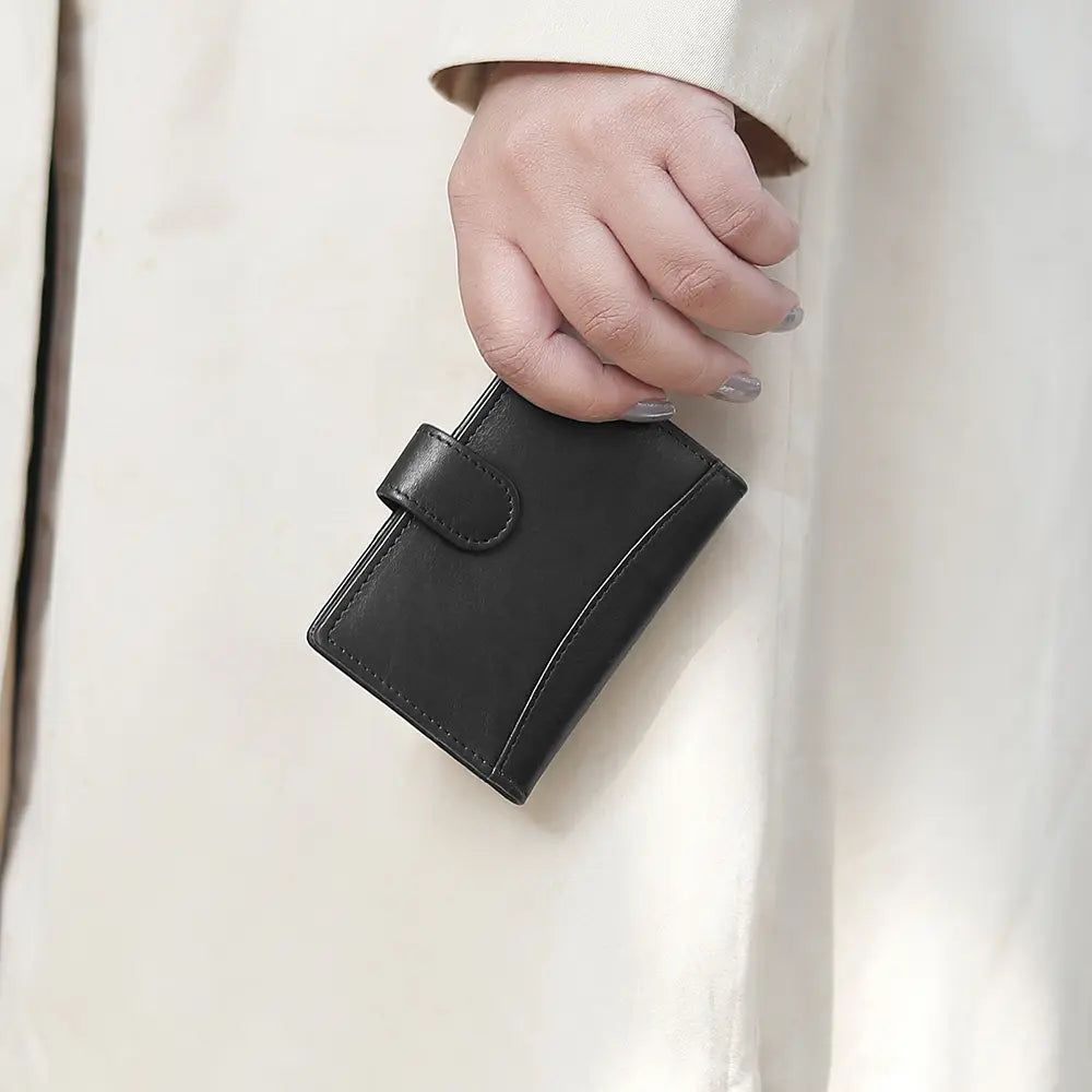 RFID Leather Credit Card Holder R602BLK 6