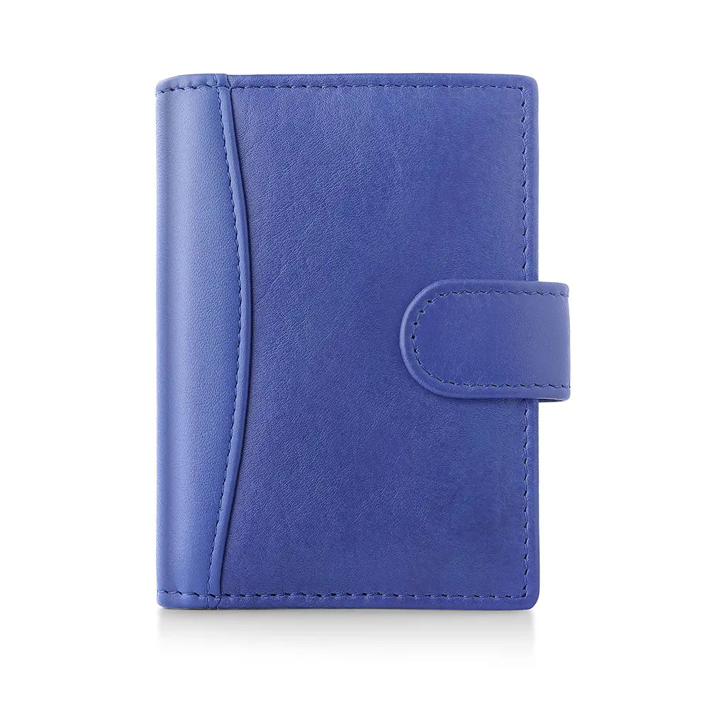 RFID Leather Credit Card Holder - Compact Design - 602
