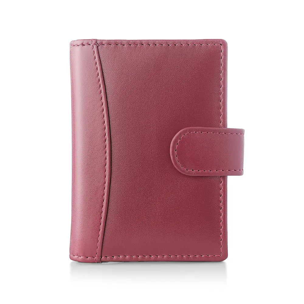 RFID Leather Credit Card Holder - Compact Design - 602
