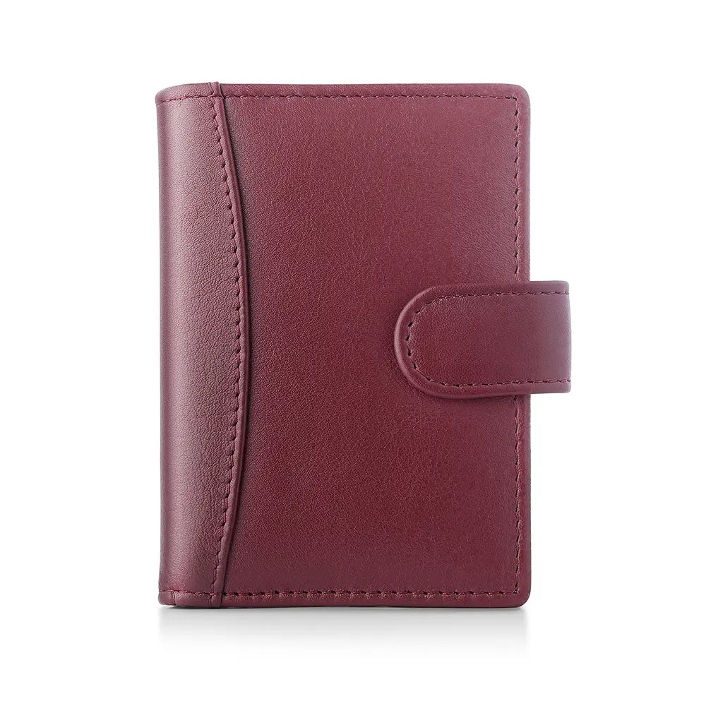 RFID Leather Credit Card Holder - Compact Design - 602