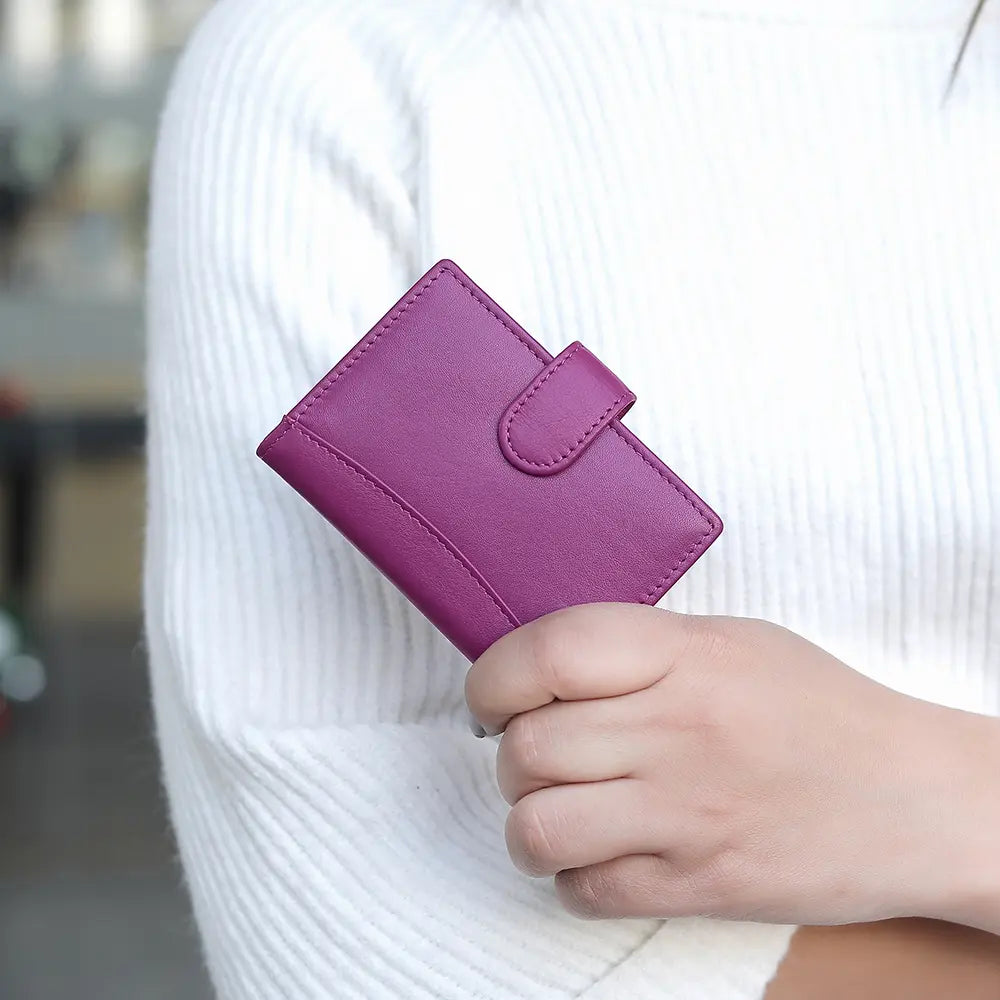 RFID Leather Credit Card Holder R602FUC 6