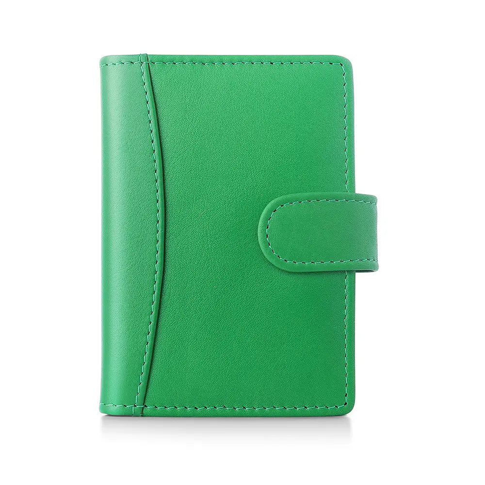 RFID Leather Credit Card Holder - Compact Design - 602