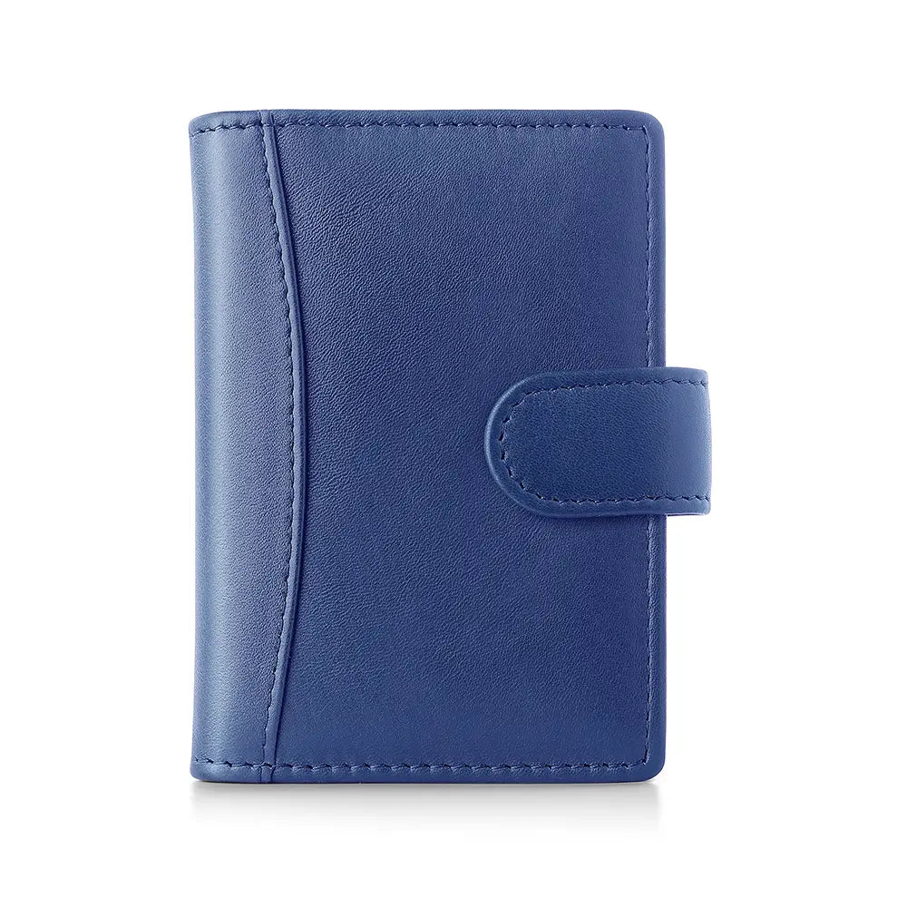 RFID Leather Credit Card Holder - Compact Design - 602
