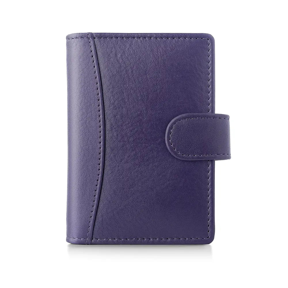 RFID Leather Credit Card Holder - Compact Design - 602
