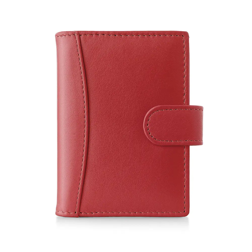 RFID Leather Credit Card Holder - Compact Design - 602