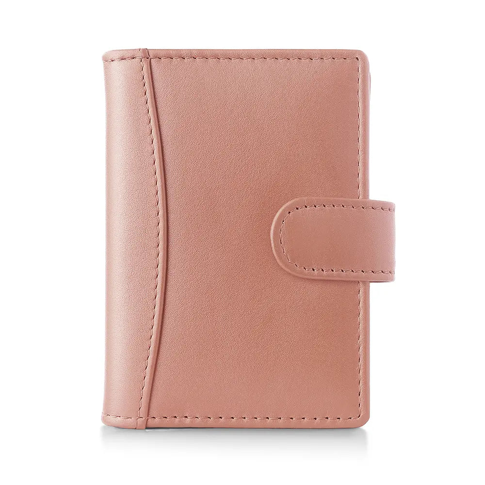 RFID Leather Credit Card Holder - Compact Design - 602