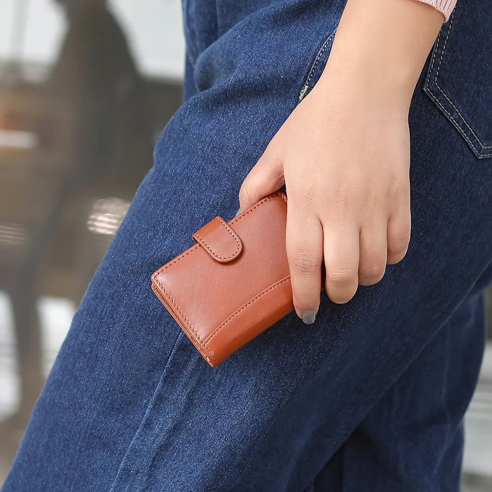 RFID Leather Credit Card Holder R602TAN 6