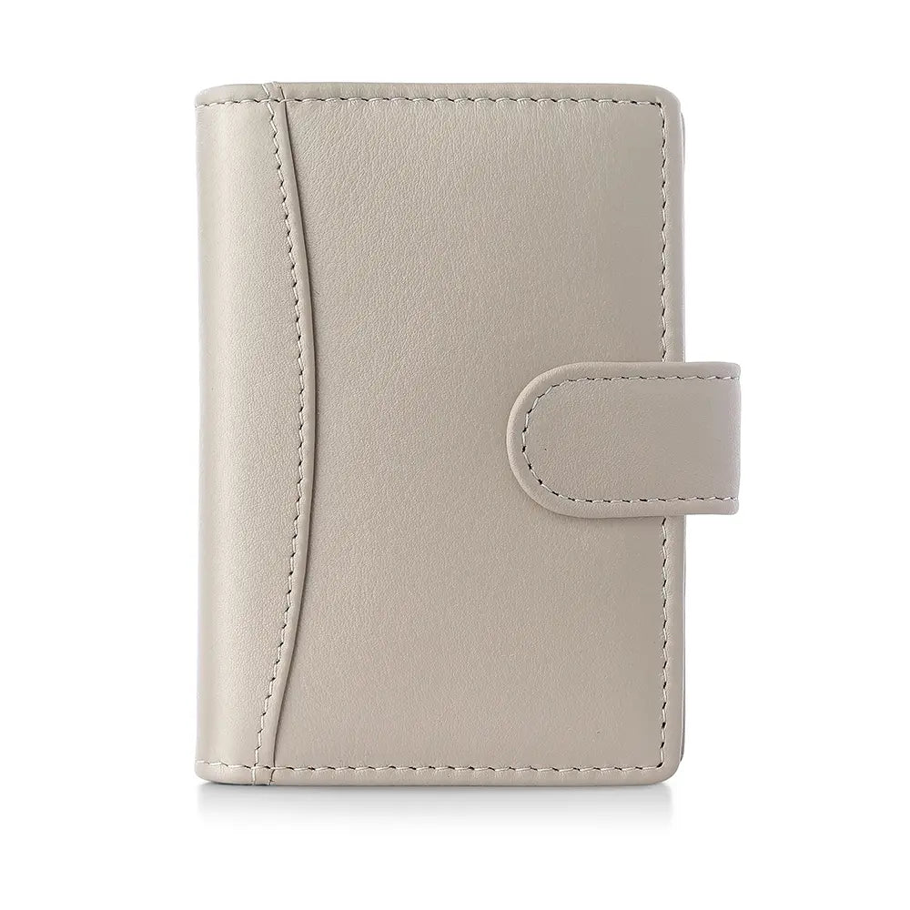 RFID Leather Credit Card Holder - Compact Design - 602