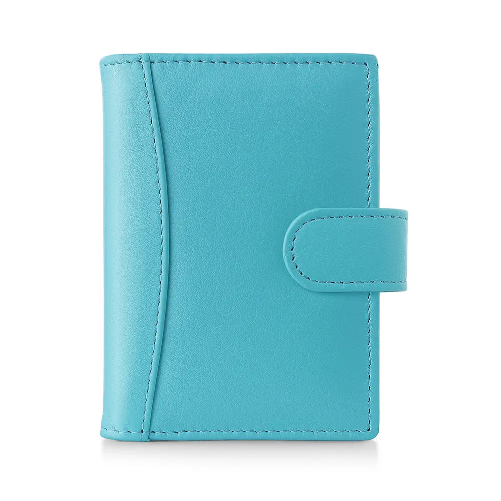 RFID Leather Credit Card Holder - Compact Design - 602
