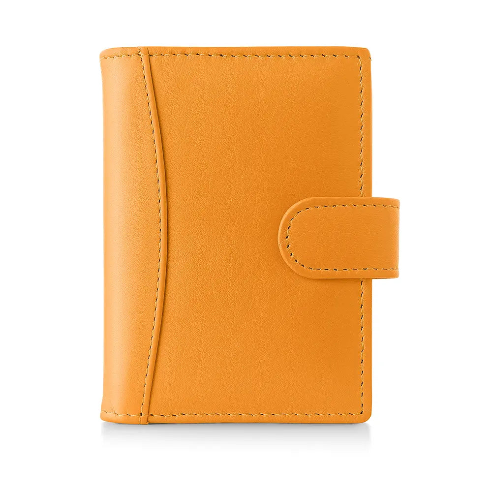 RFID Leather Credit Card Holder - Compact Design - 602