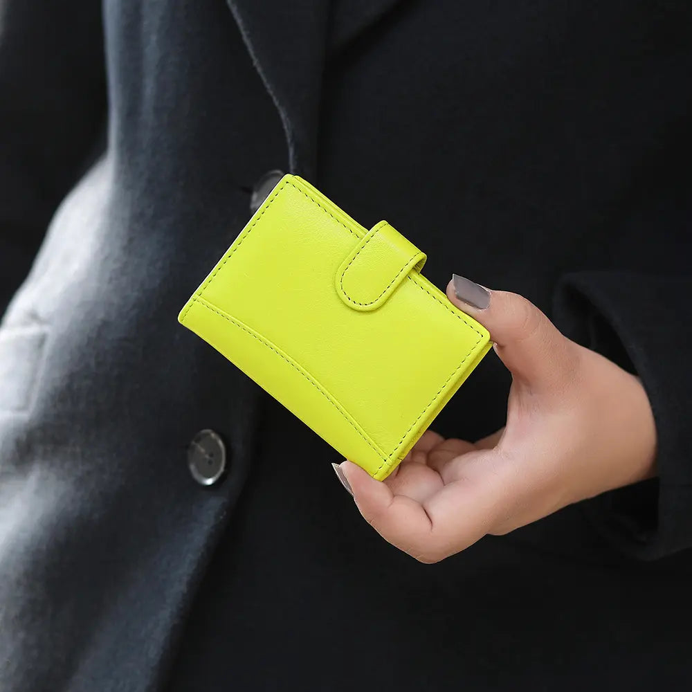 RFID Leather Credit Card Holder R60LGRN 5