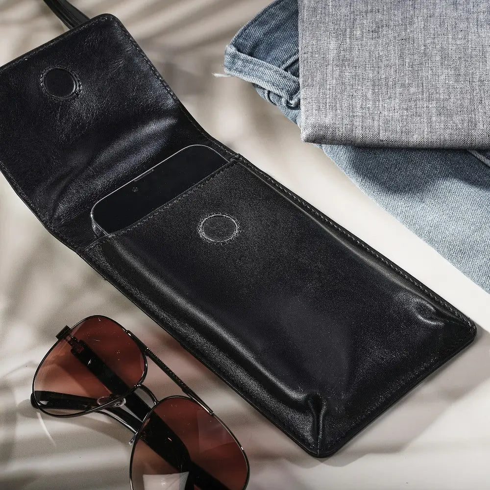 Leather Phone Bag for Women | Real Leather Crossbody Phone Bag | Velura - 2562