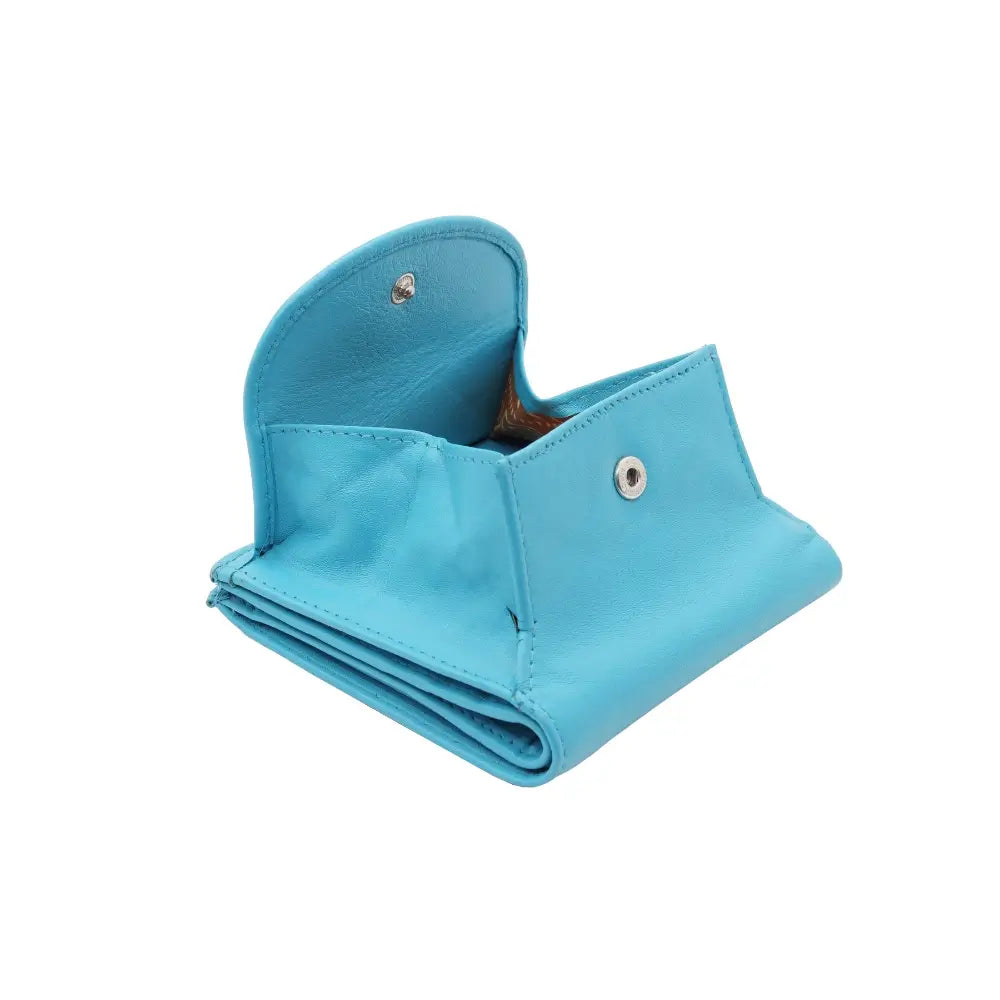 Blue wallet on a white background