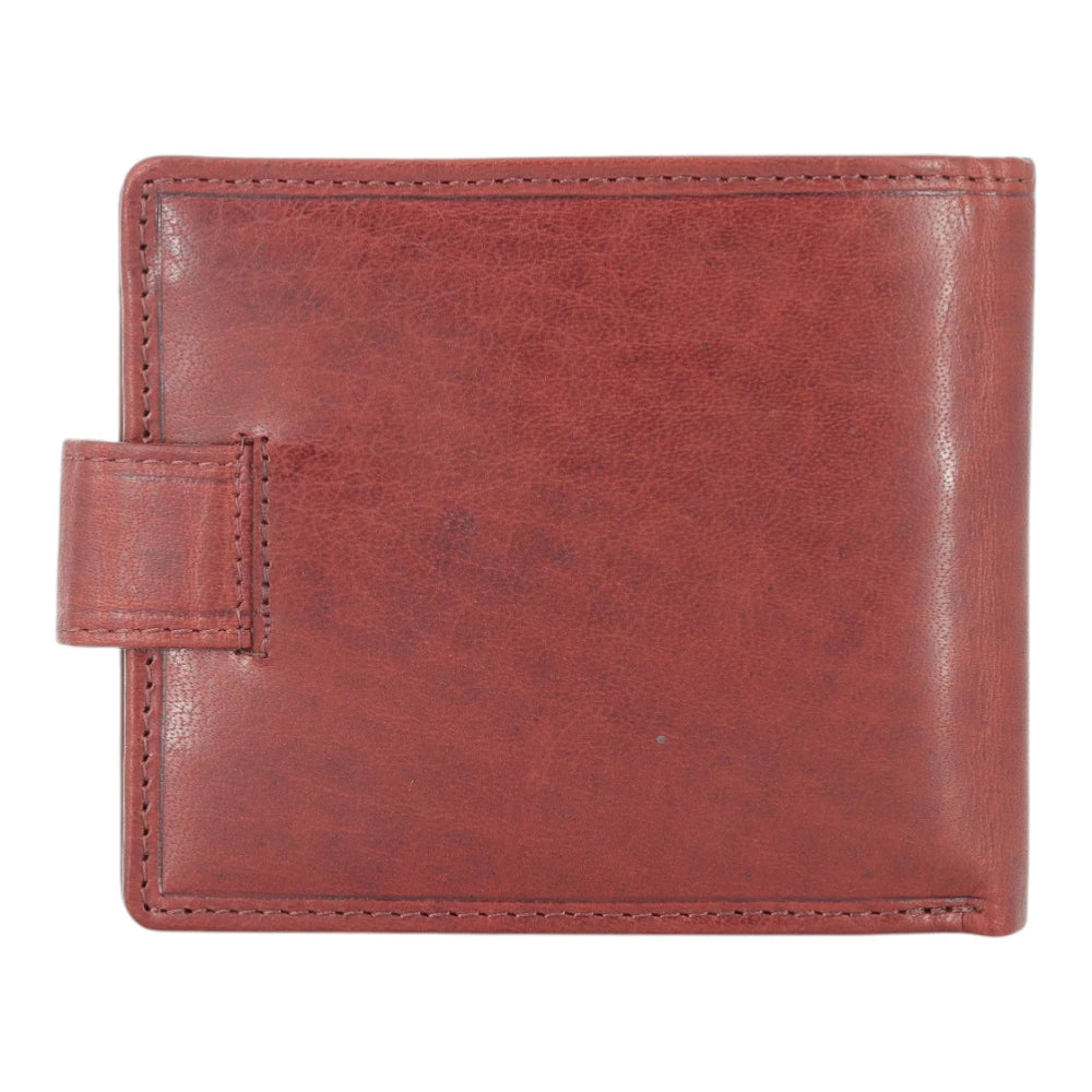 Brown leather wallet on a white background