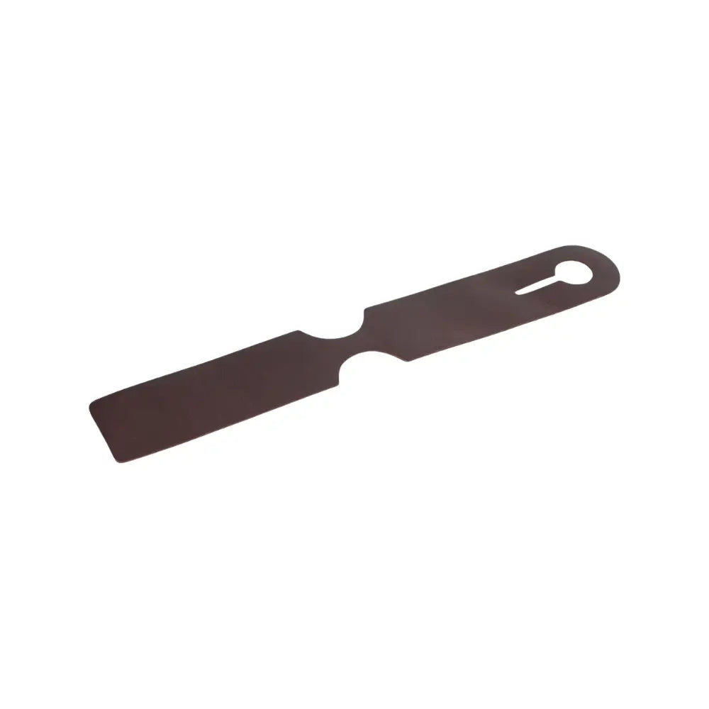 Front view of Brown loop style luggage tag