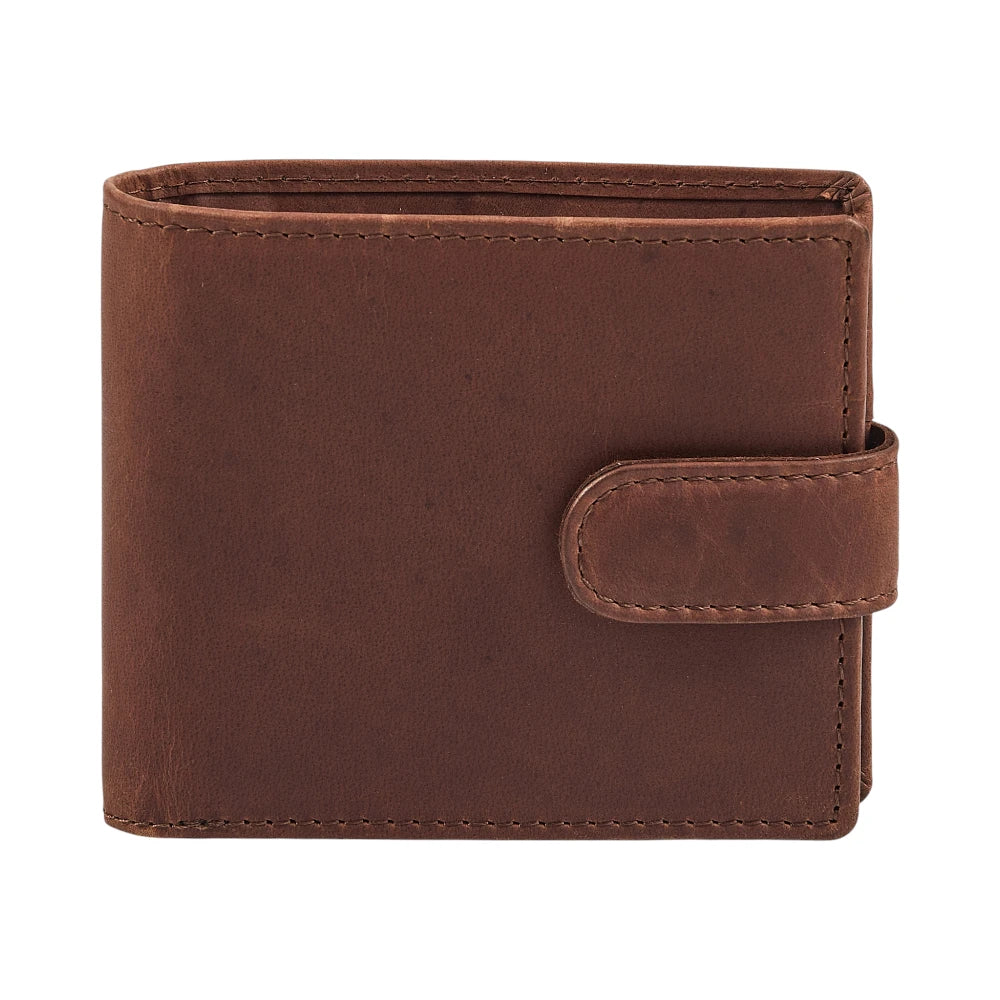 Cognac premium leather wallet with coin pocket 