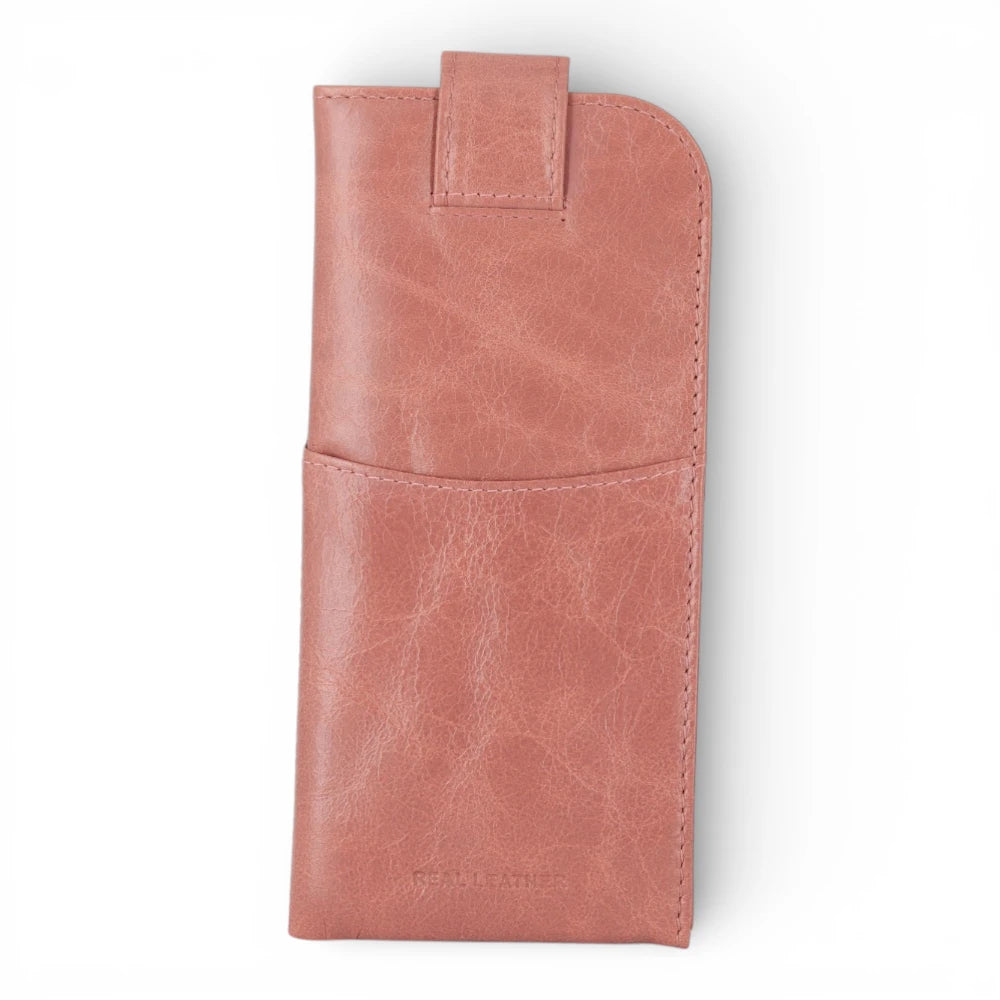 Cognac Spectacle case on a white background