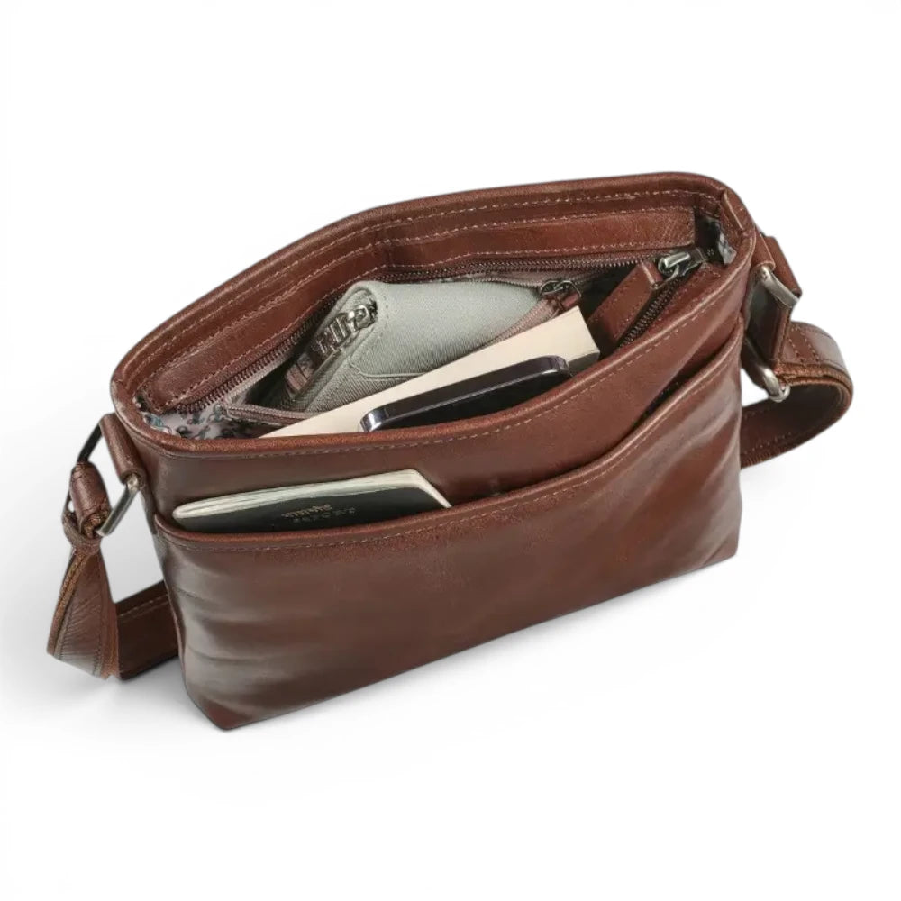 Large Leather Cross Body Bag for Women | Real Leather Crossbody Bag | Velura - 2561