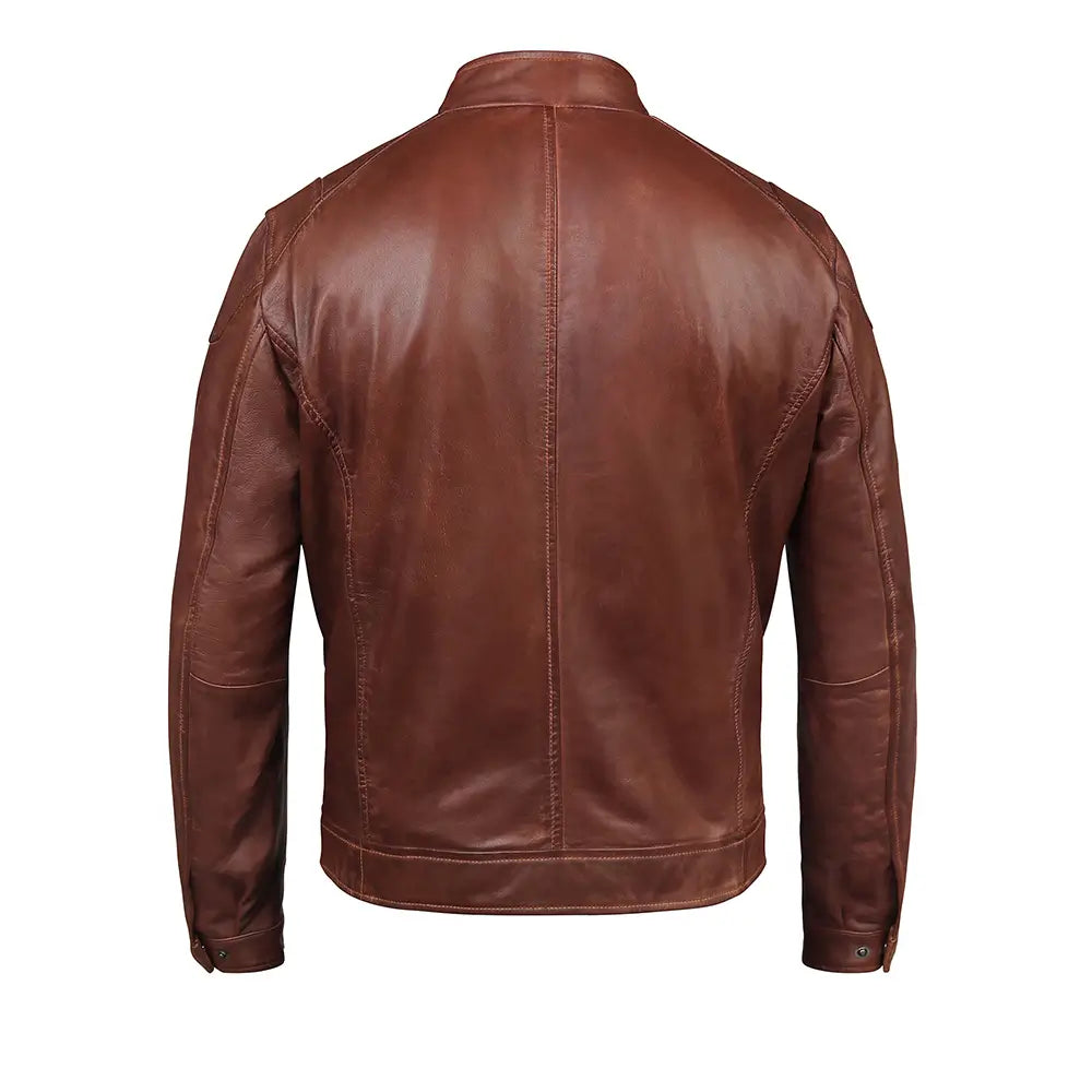 Men's Leather Biker Jacket – Roman 2385 - Primehide Trade