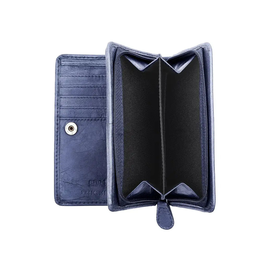 Light Grey Purse open on a white background