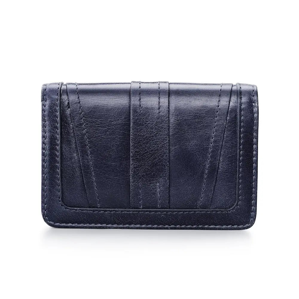 Black leather wallet on a white background