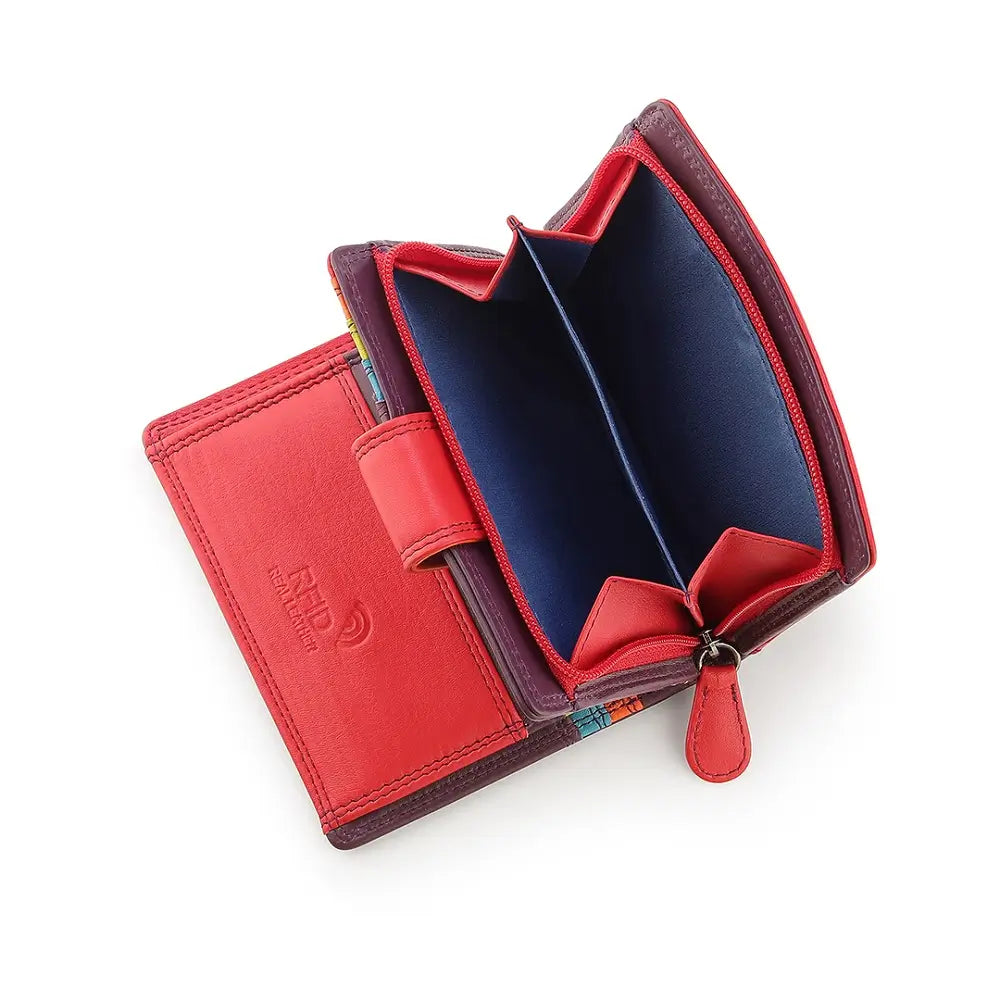 Grape  wallet with a visible brand logo on a white background