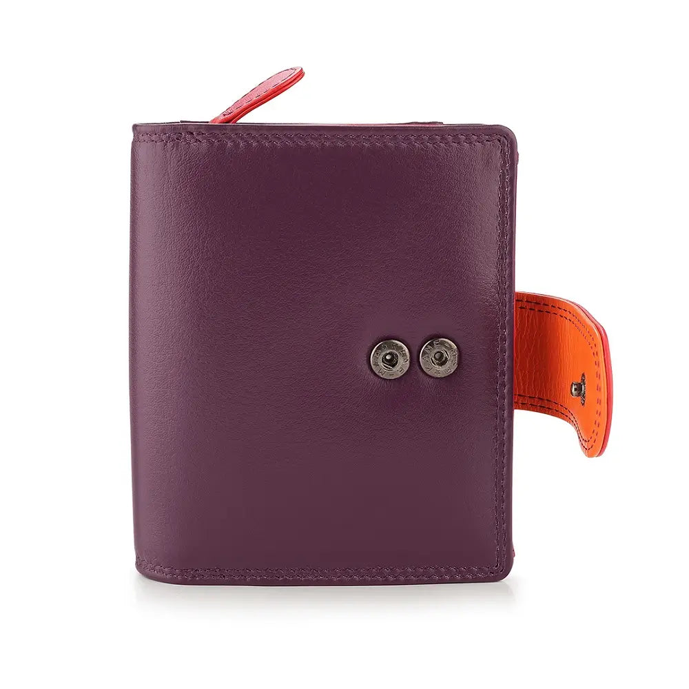 Grape wallet with orange interior on a white background