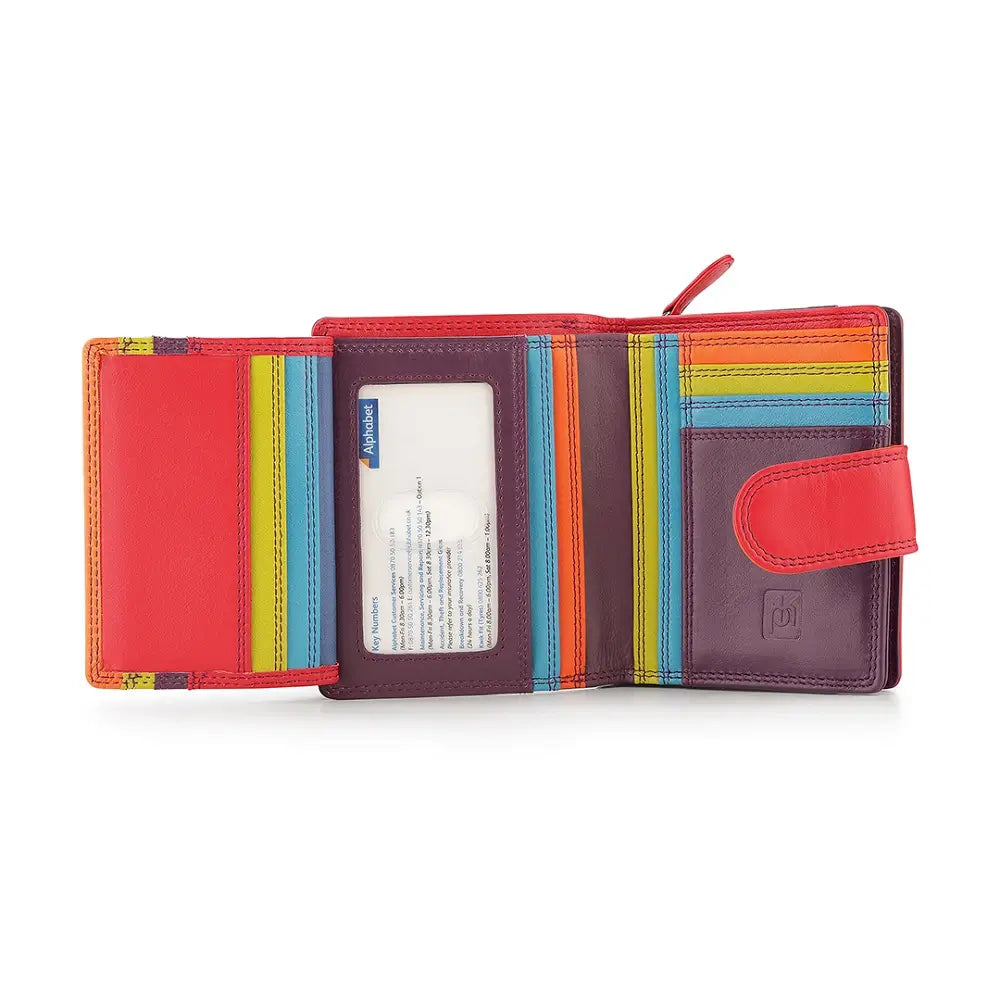 Grape wallet with card slots on a white background