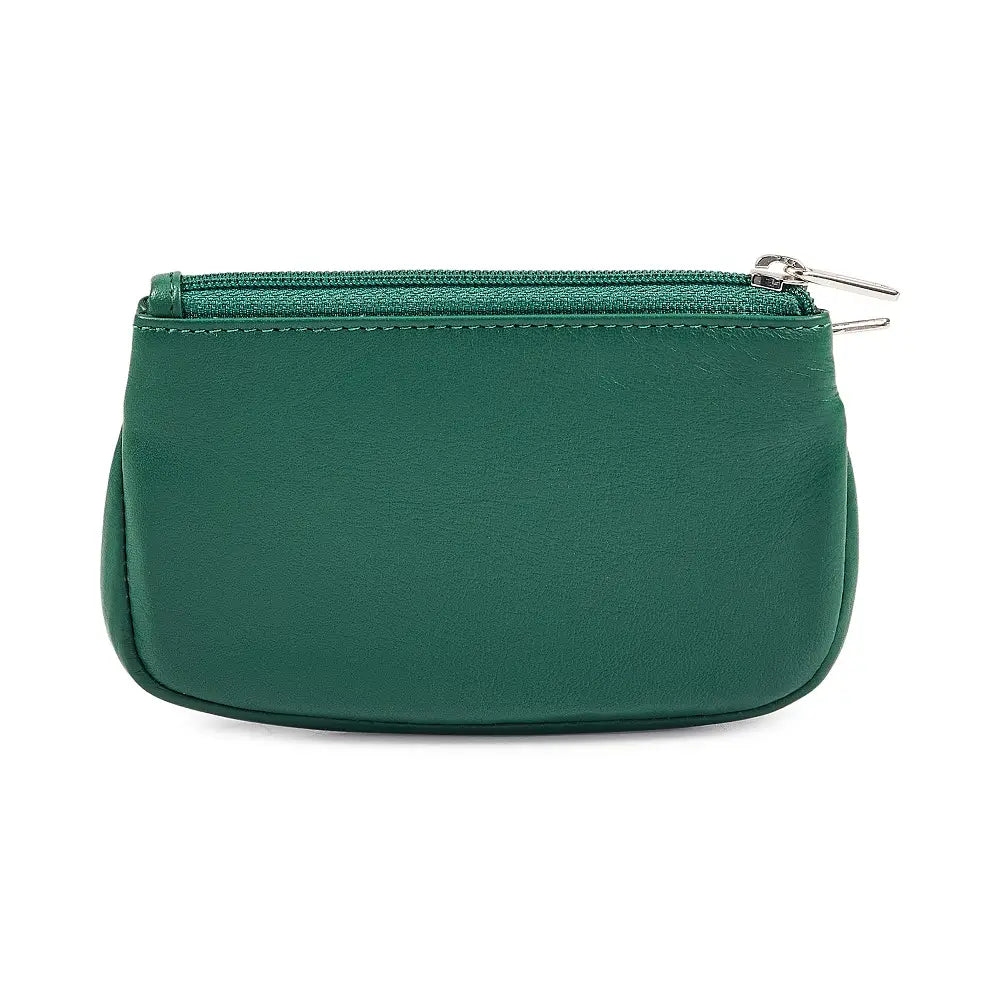 Green Leather coin purse for everyday use  