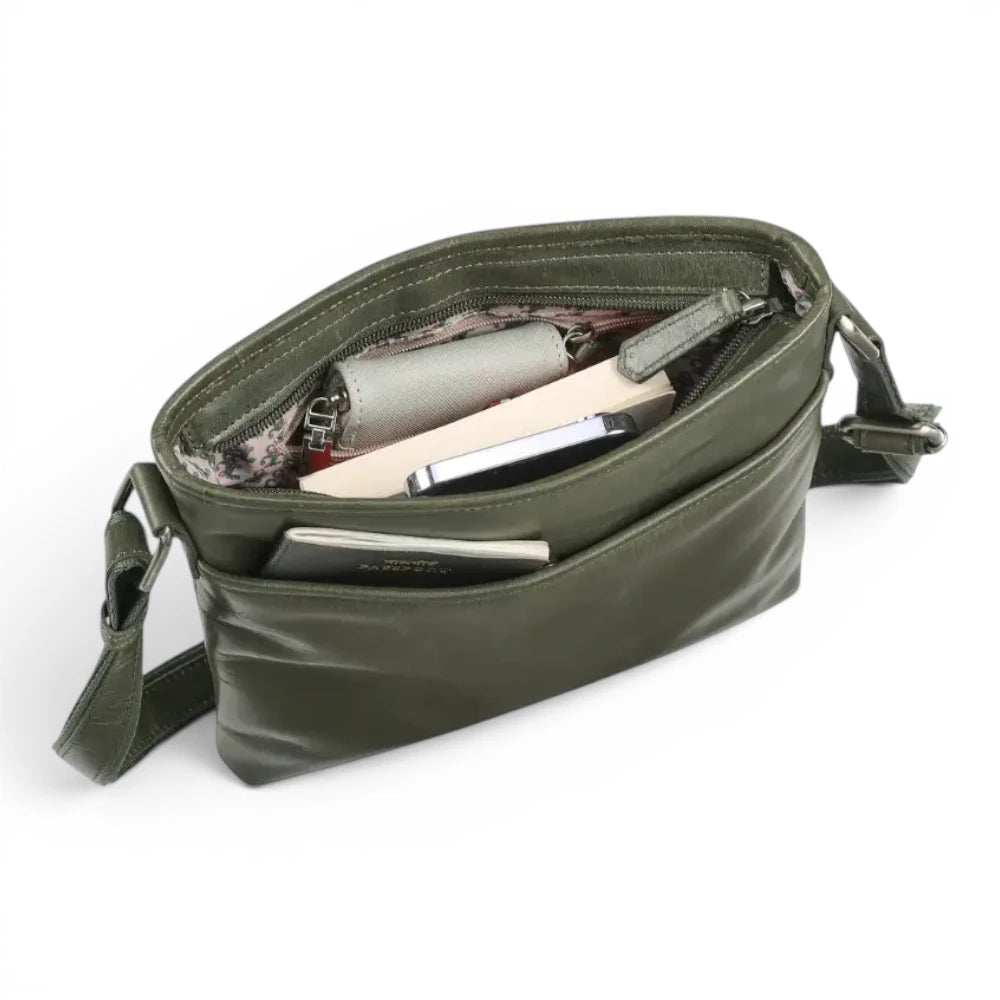 Large Leather Cross Body Bag for Women | Real Leather Crossbody Bag | Velura - 2561