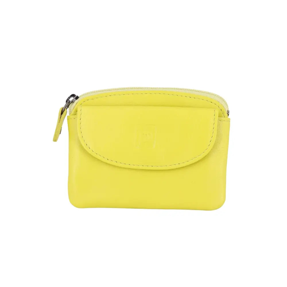 Lime zippered pouch on a white background