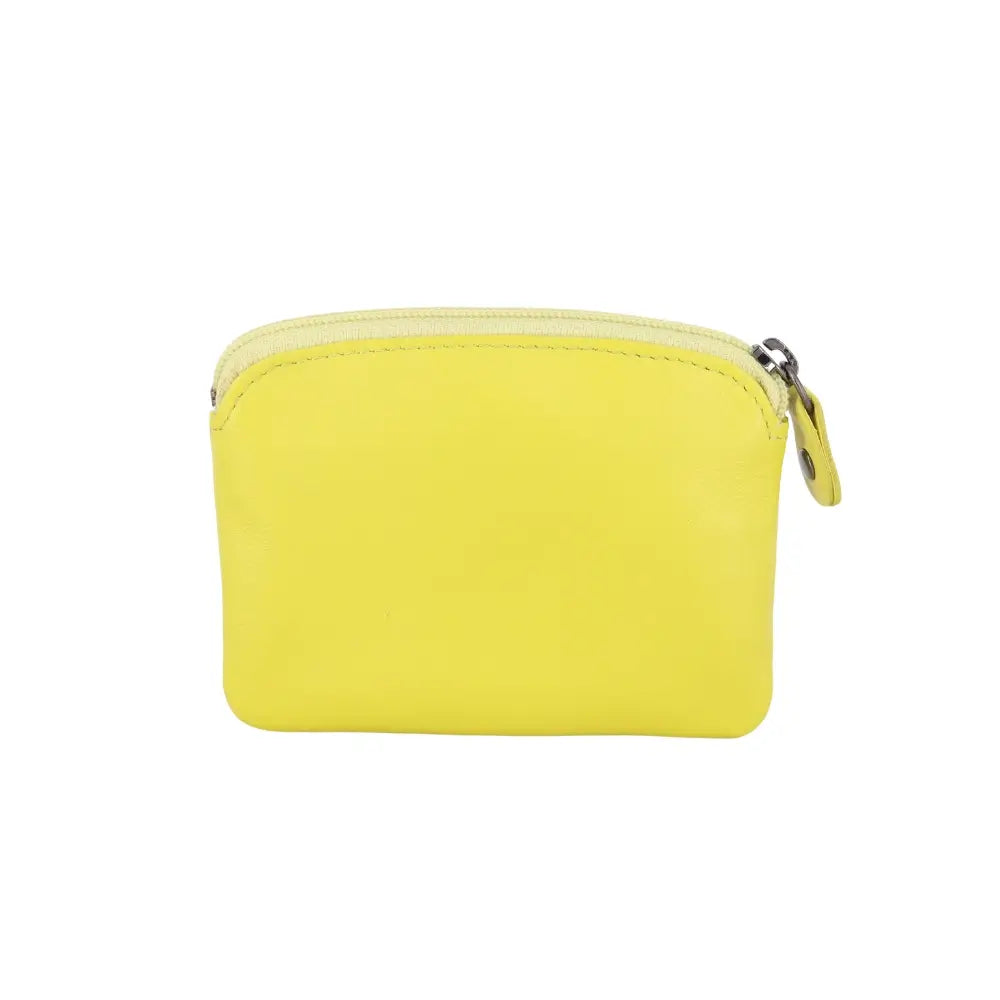 Lime zippered pouch on a white background