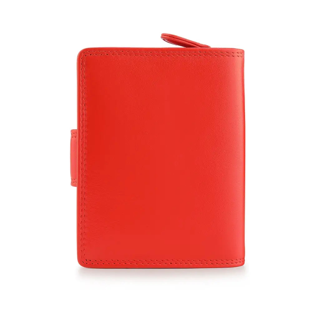 Back view of Orange wallet on a white background