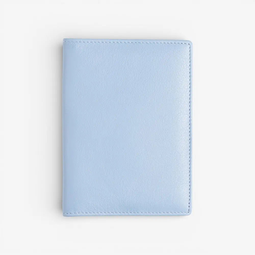 Pastel Blue wallet on a white background