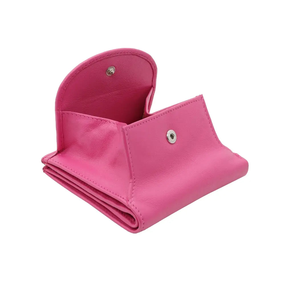 Pink wallet on a white background