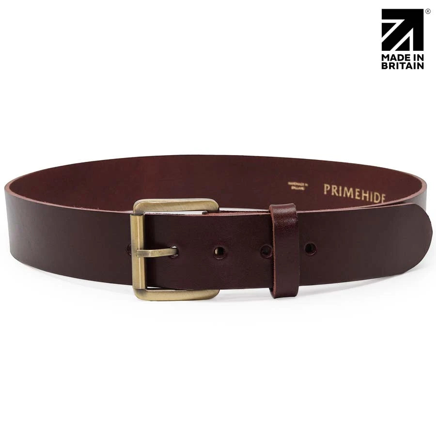 Premium brown men's leather belt made from Full Grain Italian Leather
for formal and casual wear